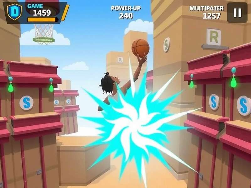 Dunk Rush India Tips - Player using a power-up during a multiplayer match