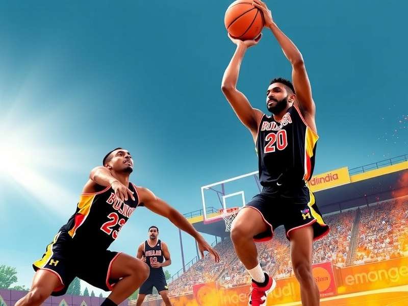 Dunk Rush India Banner - Featuring Indian basketball players in action